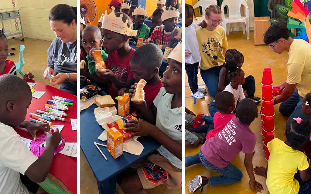 Haitian children are learning, eating, and receiving the love of God.